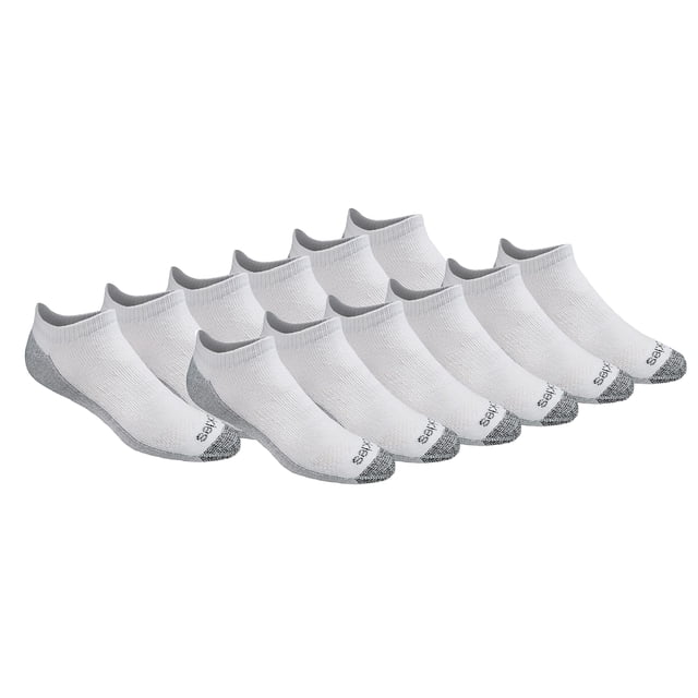 Dickies Men's Dri-Tech Moisture Control 6 Show Socks, White (12 Pairs), Shoe Size: 6-12