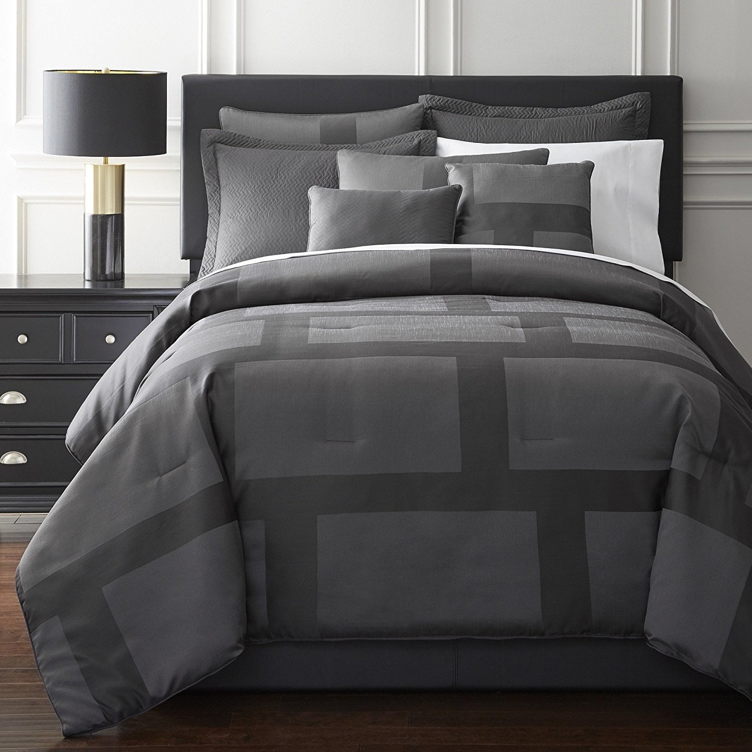 Hudson 7 Piece Comforter Set Silver Queen Target