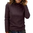 thumbnail image 2 of GILIGEGE Women's Thermal Turtleneck Tops Thermal Underwear for Women Pullover Shirts Mock Neck Tops Tunic Top Solid Color Womens Tops Stretchy Base Layer Tops Long Sleeve Shirts Lightweight Shirts L, 2 of 4