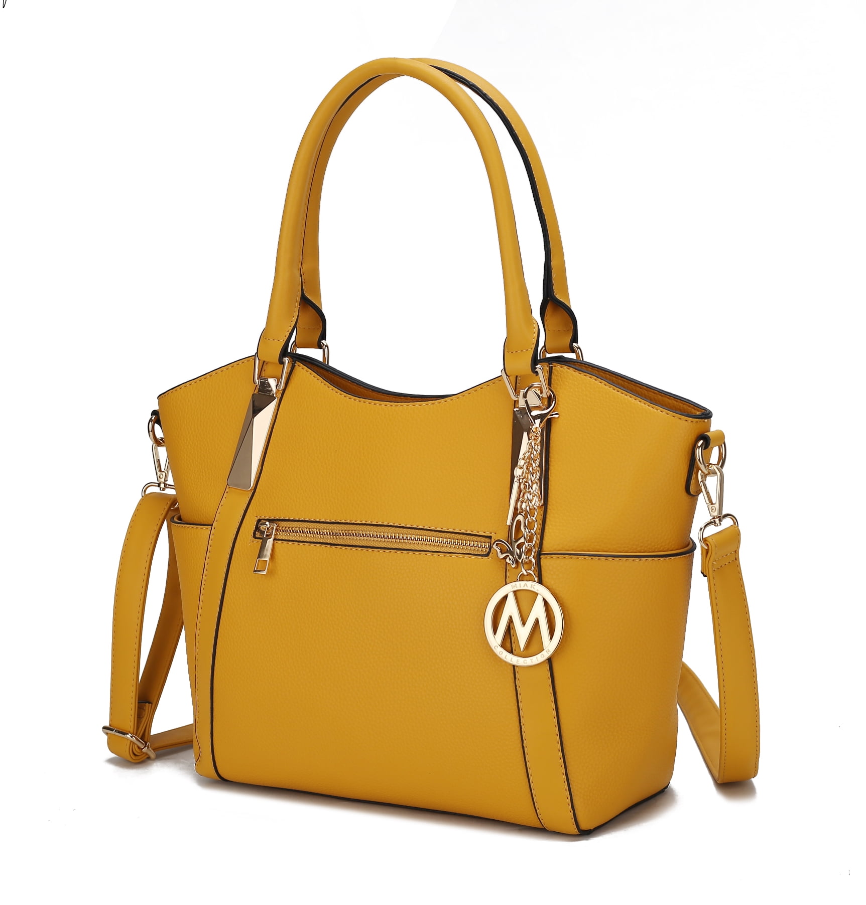 MKF Collection Janise Solid Tote Bag - Camel - Walmart.com