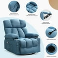 thumbnail image 5 of JONPONY Massage Rocker Recliner Chair with Vibration Massage and Heat Ergonomic Lounge Chair for Living Room with Rocking Function and Side Pocket, 2 Cup Holders, USB Charge Port,Ligth Blue, 5 of 13