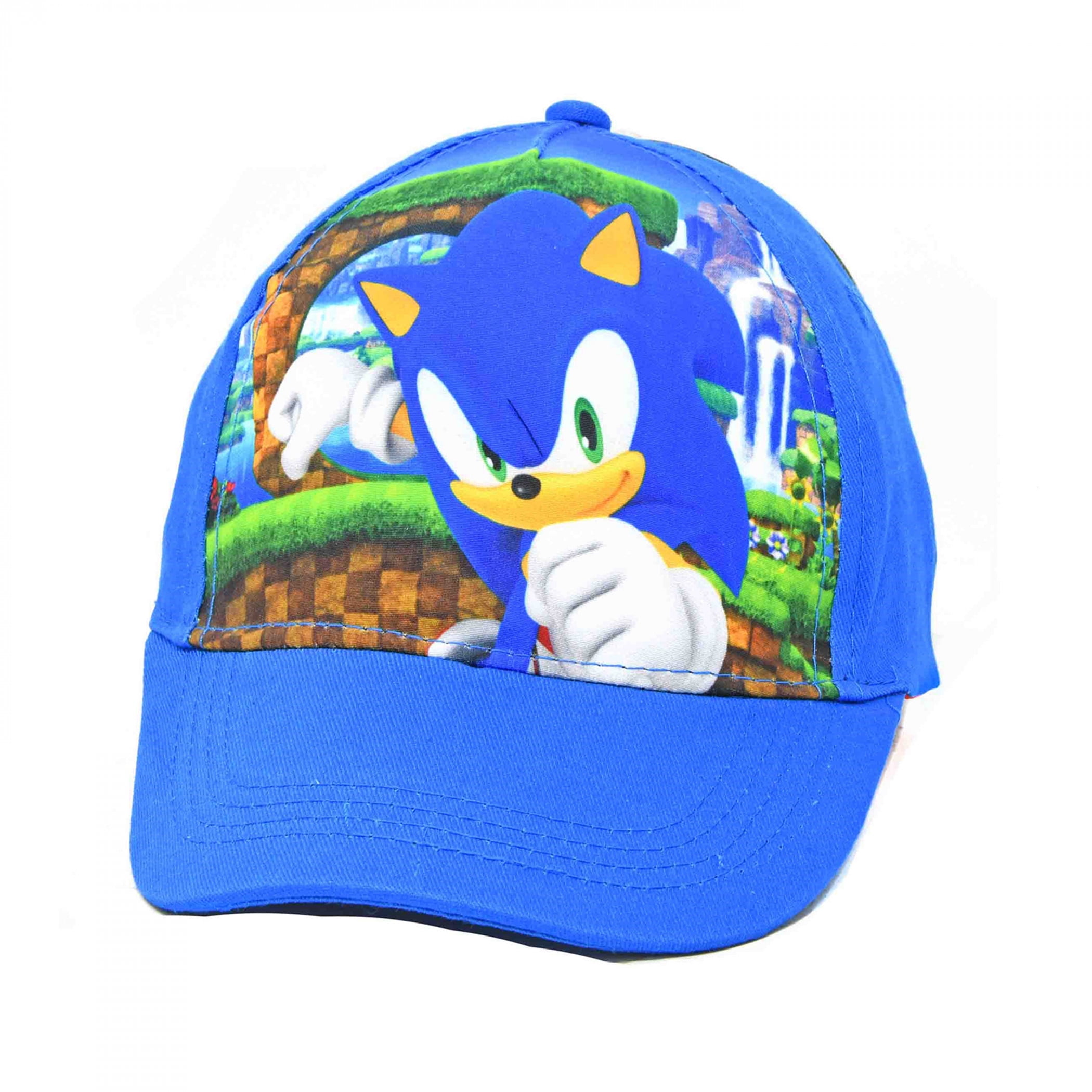 Sega Sonic The Hedgehog Youth Kids Baseball Cap, Adjustable Velcro
