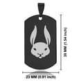 thumbnail image 2 of Stainless Steel Year of the Rabbit Zodiac Dog Tag Pendant Necklace, 2 of 3