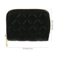 thumbnail image 2 of FONDOTIN 1Pcs Sac à Argent avec Fermeture Éclair Noir PU Design Rétro Simple pour Usage Quotidien, 2 of 5