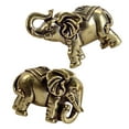 thumbnail image 5 of LABSERRON Small Elephant Decor Collectible Brass Statues for Enthusiasts Kitchen Table and Shelves, 5 of 8