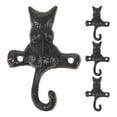 thumbnail image 1 of 4 ganchos vintage de hierro fundido para gatos, para colgar en la pared, decorativos, para llaves, toallas, sombreros y bolsos, para decoración del hogar y la oficina., 1 of 6