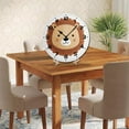 thumbnail image 5 of ZXCXRQFa Home Clock Cute Lion Animal 10 Inch Silent Non Ticking Wooden Clock Battery Operated Decor Clocks for Kitchen, Bedroom, Bathroom, Living Room, 5 of 7