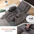 thumbnail image 5 of Oversized Massage Recliner Chair for Elderly,Modern Living Room Electric Rocking & Reclining Chairs with with Heat, 8-Point Vibration,USB Charger and Cup Holders, Plush Velvet Single Sofa, Grey, 5 of 8