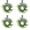 Black White Buffalo Plaid, variant on 4 Pack Norfolk Pine Christmas Mini Wreaths, Real Touch Greenery Elegant Green Bows Farmhouse Decor Indoor Outdoor Cabinet Door Window Fireplace, 10.6in