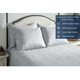 thumbnail image 6 of Delara GOTS Certified 100% Organic Cotton Euro Sham Set of 2, 26"x26", 400TC Long Staple, Ultra Soft, Silky, Breathable, Moisture-Wicking, Light Grey, 6 of 7