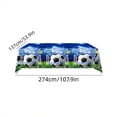 thumbnail image 3 of AURIGATE Soccer Theme Disposable Tablecloth,107.9×53.9in Plastic Waterproof Football Field Pattern Table Cover for Game Day Watch Party Birthday Sports Event Celebration, 3 of 6