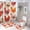 style-712, variant on Cute Chickens with Love 4Pcs Shower Curtain Set with Rugs with Rugs Toilet Lid Cover And Bath Mat Valentines Day Holiday Durable And Waterproof for Bathtub Decor