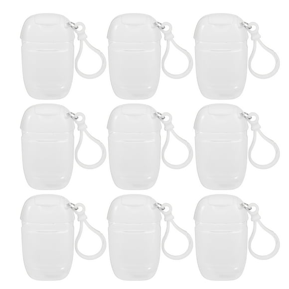 9 piezas de desinfectante para la mano Botellas de la loción de la locura de la locura recargable botellas de viaje del llavero de viaje