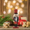 thumbnail image 4 of DiMaddie Wood Nutcracker Soldier Puppet Christmas Decor for Holiday Soldier Figure Nutcracker Decor Desktop Display Charming Seasonal Decorations, 4 of 6
