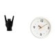 thumbnail image 1 of Estatua del gesto de la roca,Estatuas y figuras de dedos con gestos de música rock,Reloj de pared,Reloj de pared decorativo,moderno y elegante.,Reloj de pared redondo silencioso y sin, 1 of 8