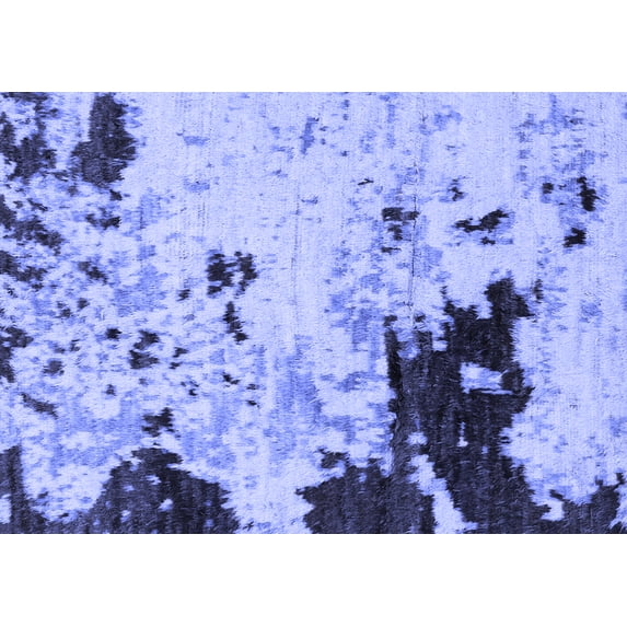 Ahgly Company Machine Washable Indoor Rectangle Abstract Blue Modern Area Rugs, 5' x 8'