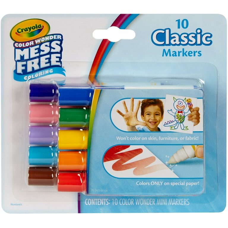 Color Wonder Mess Free Markers, 10 Count Classic