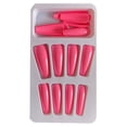 thumbnail image 3 of 1 Set French Tip Press on Nails Artificial Full Cover Nails Coffin False Toe Files Glittery Stick Full Cover Ballet Style Beauty Tool DIY Decorations Type 5, 3 of 7