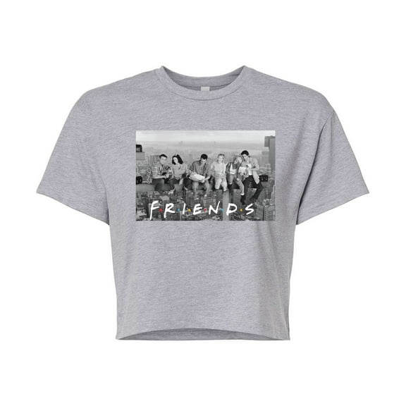 Friends - Group Photo - Juniors Cropped Short Sleeve Graphic T-Shirt