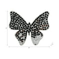 thumbnail image 5 of Butterfly Figurine with Mosaic Glass and Mango Wood Base for Home and Bathroom Decor - Decorative Sculpture for Office and Room - Ornament for Living Room, Shelf and Coffee Table - 5", White & Black, 5 of 14