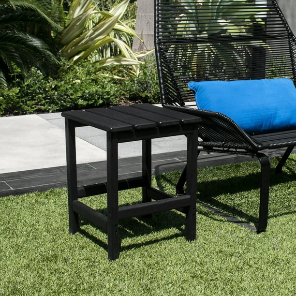 Westin Outdoor Patio Plastic Side Accent Table, Black