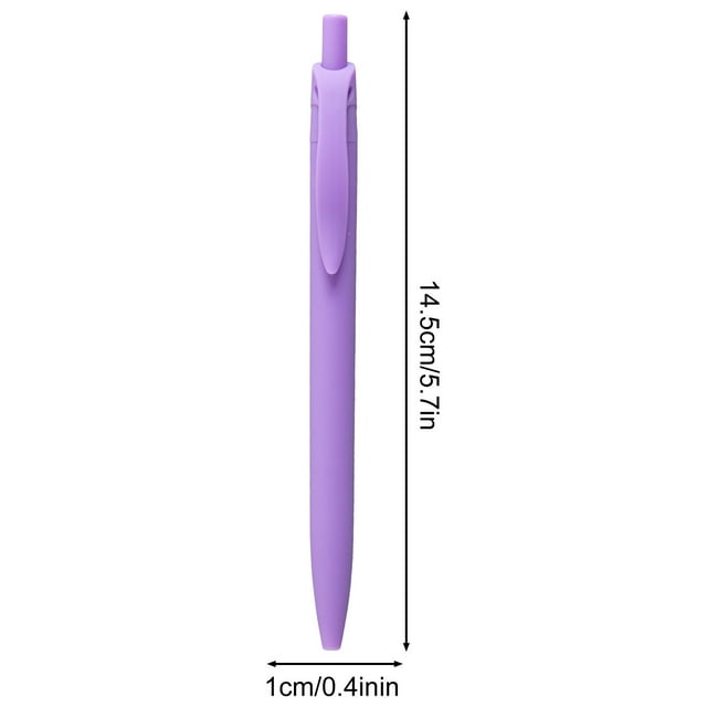 0.5mm Purple Gel Pen Retractable Transparent Barrel Elegant Color Writing Pen for Journaling Office School Note Taking