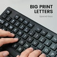 thumbnail image 4 of Perixx PERIBOARD-117P Wired PS2 Full Size Keyboard - Big Print Letters - Black - US English, 4 of 5
