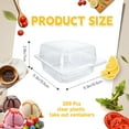 thumbnail image 2 of Clear Plastic Square Hinged Food Container,Disposable Plastic To Go Containers with Clear Lids,Cake Slice Containers Clamshell Takeout Tray for Pastry,Salad,Dessert, 2 of 6