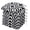 Black/White Diamond, variant on QW Outdoor Chair Cushions Set of 6, Water Resistant Patio Chair Cushions with Ties, Outdoor Seat Cushions for Patio Furniture, 17"x16"x2", Royal Blue