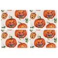 thumbnail image 1 of Iodue Placemat Halloween Placemats Set Of 4 12x18 Inch Funny Table Mat Non Slip And Washable Linen Place Mat For Home Party Decoration, 1 of 3