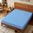 thumbnail image 7 of Lirex Full Size Fitted Sheet, 100% Cotton Deep Pocket Bed Sheet, Soft Breathable Sky Blue, 7 of 7
