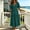 Army Green, variant on Womens Deep V Neck Puff Short Sleeve Tired Maxi Dress Boho Long Flowy Summer Dresses Blue M(M)