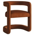 thumbnail image 6 of Winslow Barrel Performance Velvet Dining Chair in Rust, 6 of 10