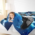 thumbnail image 4 of Manfei Boys Cartoon Gamepad Full Size Comforter Sets, Game Over Bedding Comforter Set, Game Console Lover Reversible Bedding Sets, Breathable Home Decor, 3pcs, 4 of 8