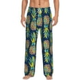 thumbnail image 2 of Kdxio Colorful Pineapples Print Men's Sleep Pajama Pant Lounge Pants with Pockets, 2 of 8