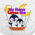 thumbnail image 4 of Inktastic My Nana Loves Me Penguin Boys or Girls Baby Bib, 4 of 4