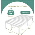 thumbnail image 1 of WYZZHY 12 Inch White Queen Bed Frame  Heavy Duty Steel Support 3500 LBS  Metal Platform Bed Frame Queen Size with Large Storage Space  No Box Spring Needed  Noiseless  Easy Assembly, 1 of 6