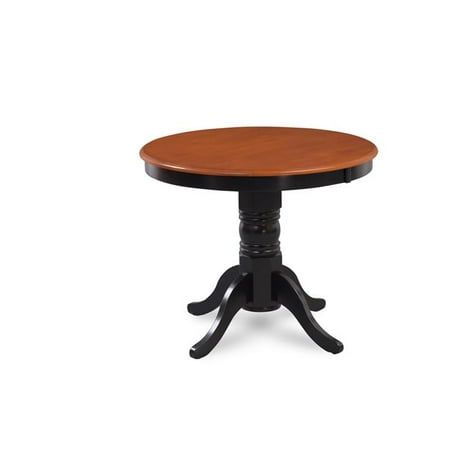 Cherry Dinette - M&D Furniture BRT-BLC-TP Round Dinette Sunderland Dining Room Kitchen Table, Black & Cherry
