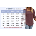 thumbnail image 7 of WellSize 3/4 Sleeve Womens Plus Size Tops Dressy Square Neck Casual Blouses Smocked Cuffs Summer Shirts, 7 of 7