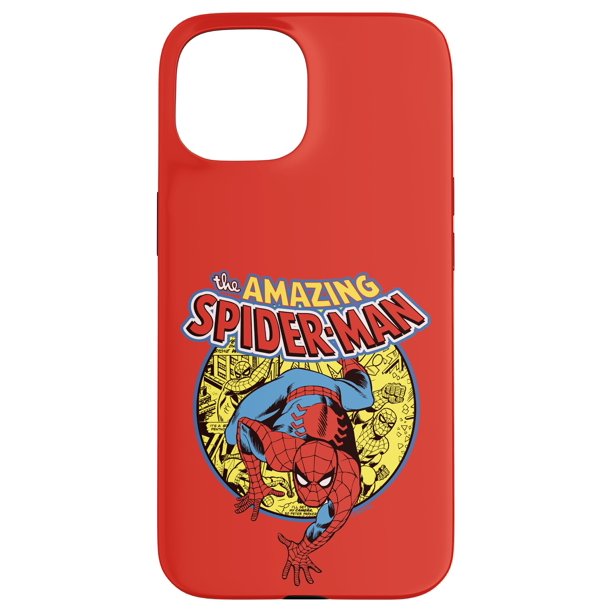 Funda para teléfono con el logotipo de Marvel The Amazing Spider-Man para iPhone 15