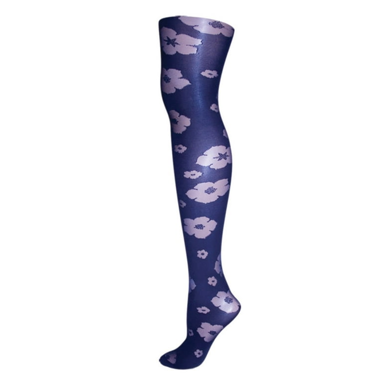 MeMoi Flocked Daydream Floral Opaque Tights - Mens - Male