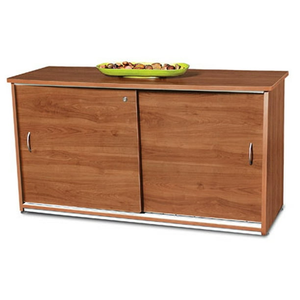 Model 55135 2Shelf Sliding Door Credenza, Cherry