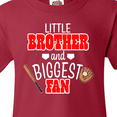 thumbnail image 4 of Inktastic Little Brother and Biggest Fan- Baseball Glove and Bat Youth T-Shirt, 4 of 5