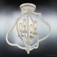 thumbnail image 6 of Luxury Art Deco Indoor Ceiling Light, 15.50''H x 15.00''W, with Moroccan Style Elements, Tudor Design, Burnished White Finish and Open Steel Frame, UQL4131, 6 of 8