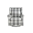 thumbnail image 2 of ACME Chaise Pivotante Patti avec Planeur en Tissu Gris, 2 of 6