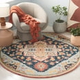 thumbnail image 2 of SAFAVIEH Metro Melvin Medallion Area Rug, Navy/Red, 6' x 6' Round, 2 of 10