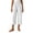 White-07, variant on Nugftut Capri Pants for Women Elastic Waisted Capris Lightweight Loose Summer Beach Vacation Casual Pants