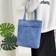 thumbnail image 5 of Jiibva Vintage Denim Splicing Shoulder Bag For Women Fashion Bags Casual Large Capacity Canvas Tote Underarm Shopper Bag, 5 of 7
