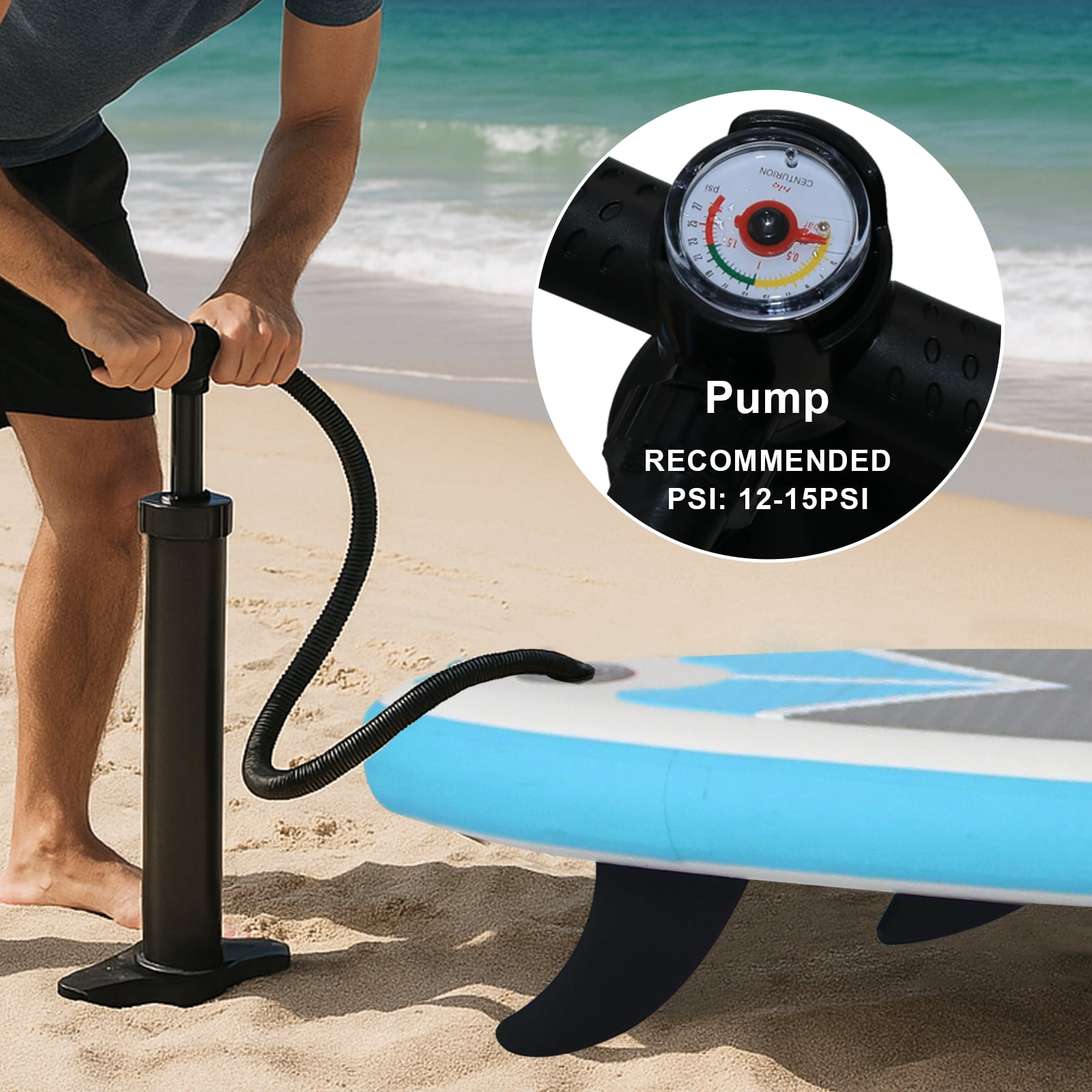 XKZJPG 10' Inflatable Stand-up Paddle Board, Extra Wide Design for Yoga & Fishing, Includes Backpack