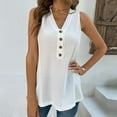 thumbnail image 5 of gakvbuo Plus Size Summer Tank Tops For Women 2023 Trendy Women's Sleeveless Solid Sexy V-neck Casual Fashion Loose Tank Top, 5 of 6